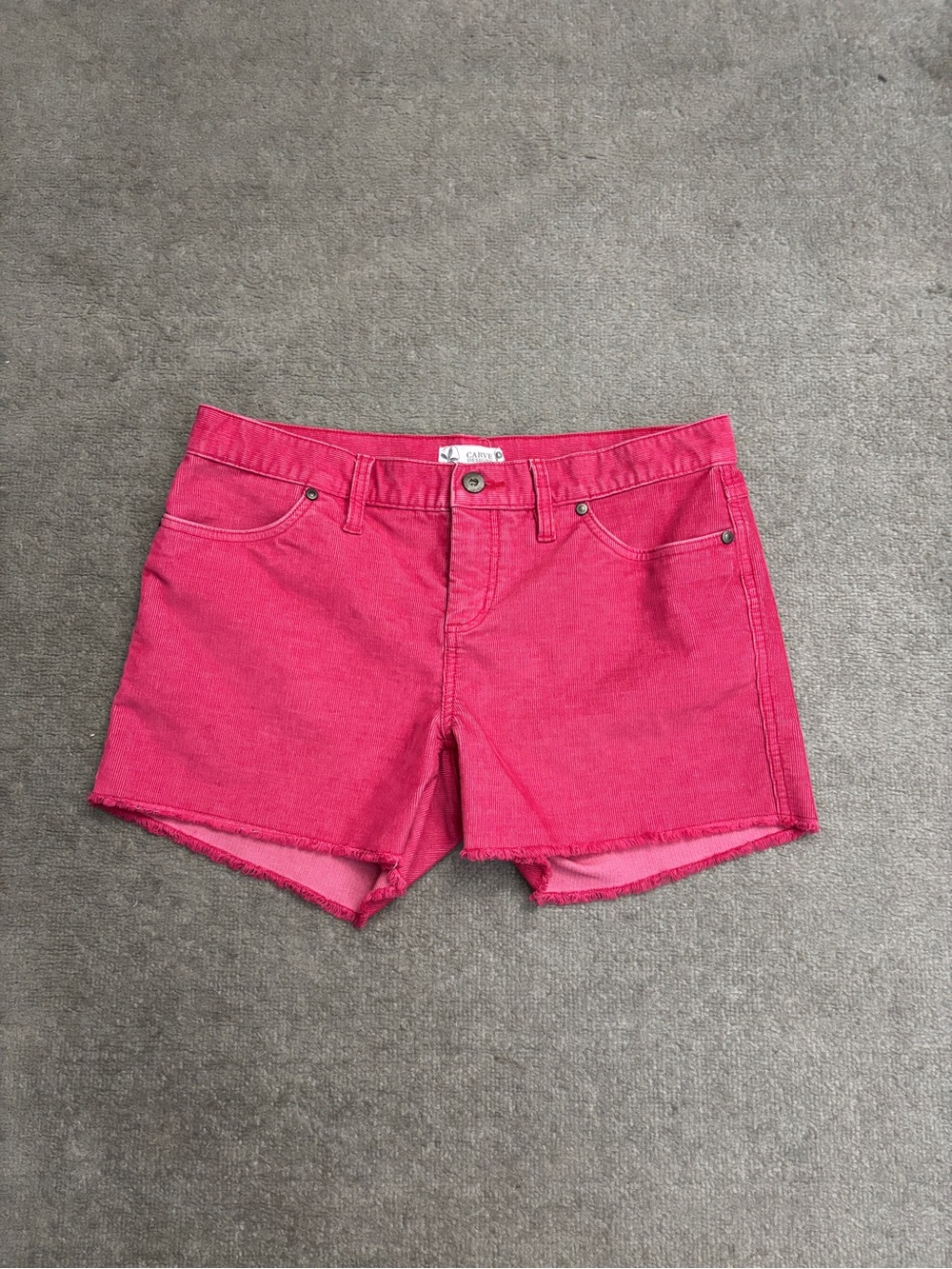 Carve Designs Oahu Raw Hem Corduroy Shorts Watermelon Women’s